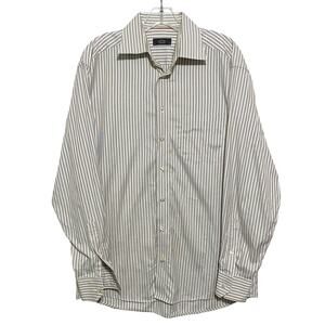 Eton Striped Dress Shirt Mens 16.5 42 White Tailored Luxury Classic Business